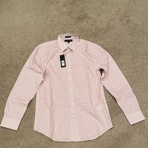 Banana Republic Men's Pink Checkered Dress Shirt